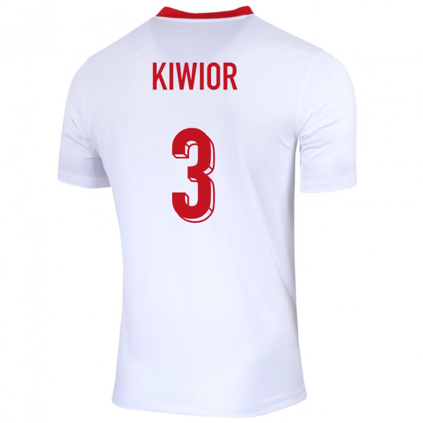 Homem Camisola Polónia Jakub Kiwior #3 Branco Principal 24-26 Camisa