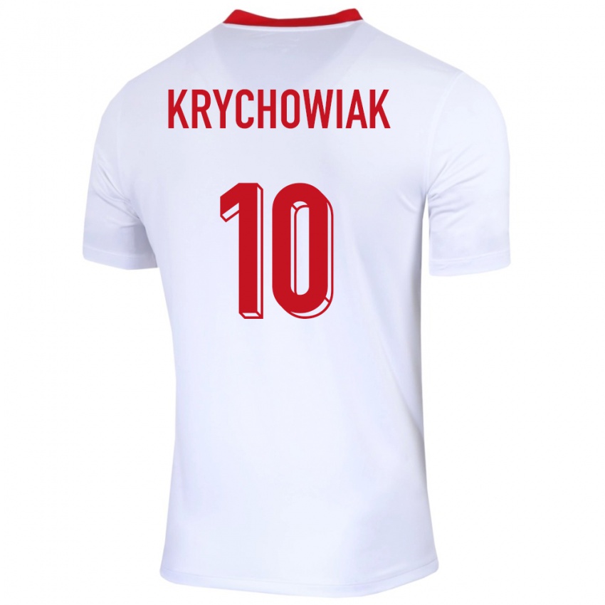 Homem Camisola Polónia Grzegorz Krychowiak #10 Branco Principal 24-26 Camisa