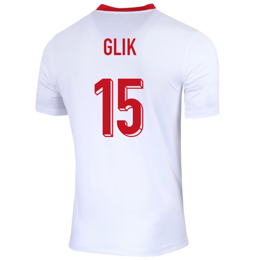 Homem Camisola Polónia Kamil Glik #15 Branco Principal 24-26 Camisa