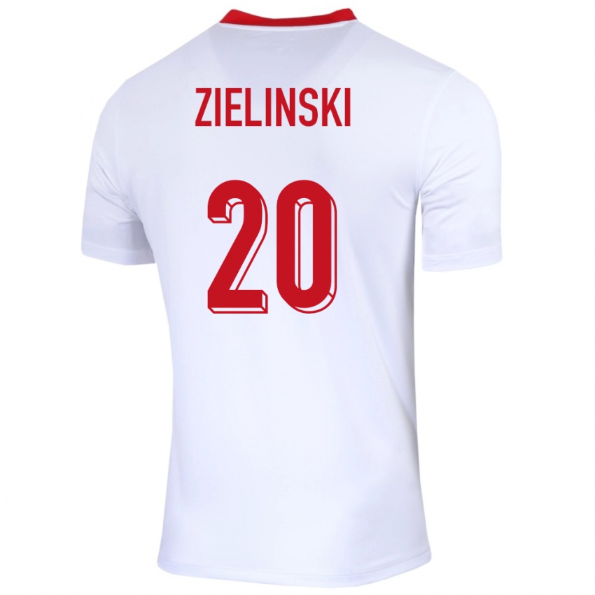 Homem Camisola Polónia Piotr Zielinski #20 Branco Principal 24-26 Camisa