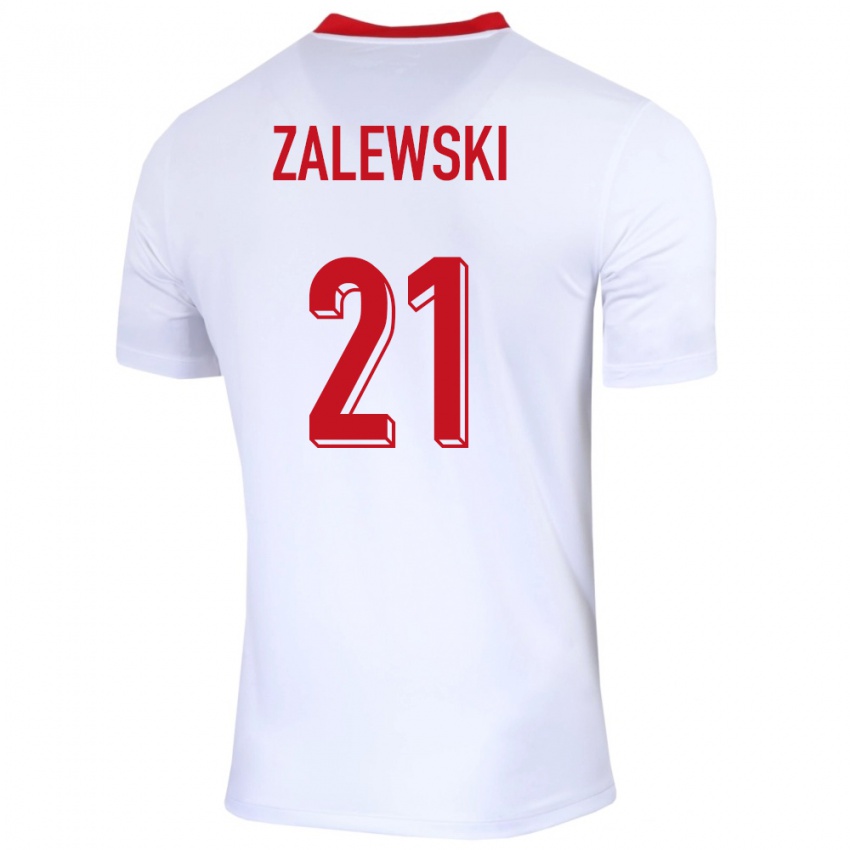 Homem Camisola Polónia Nicola Zalewski #21 Branco Principal 24-26 Camisa