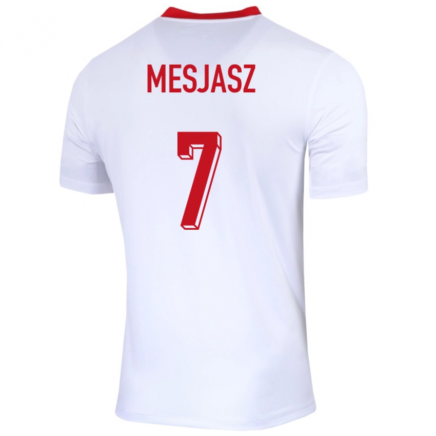 Homem Camisola Polónia Malgorzata Mesjasz #7 Branco Principal 24-26 Camisa