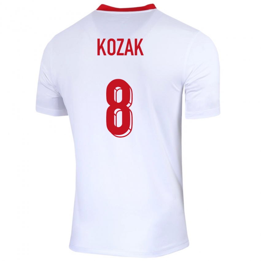Homem Camisola Polónia Kinga Kozak #8 Branco Principal 24-26 Camisa