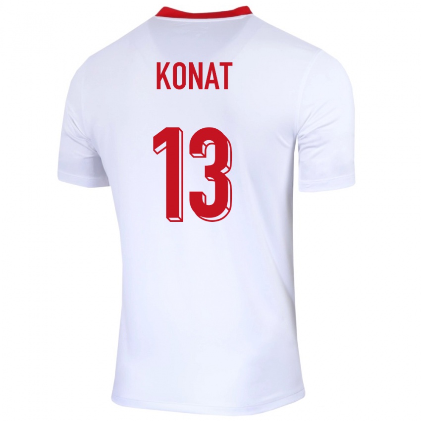 Homem Camisola Polónia Katarzyna Konat #13 Branco Principal 24-26 Camisa