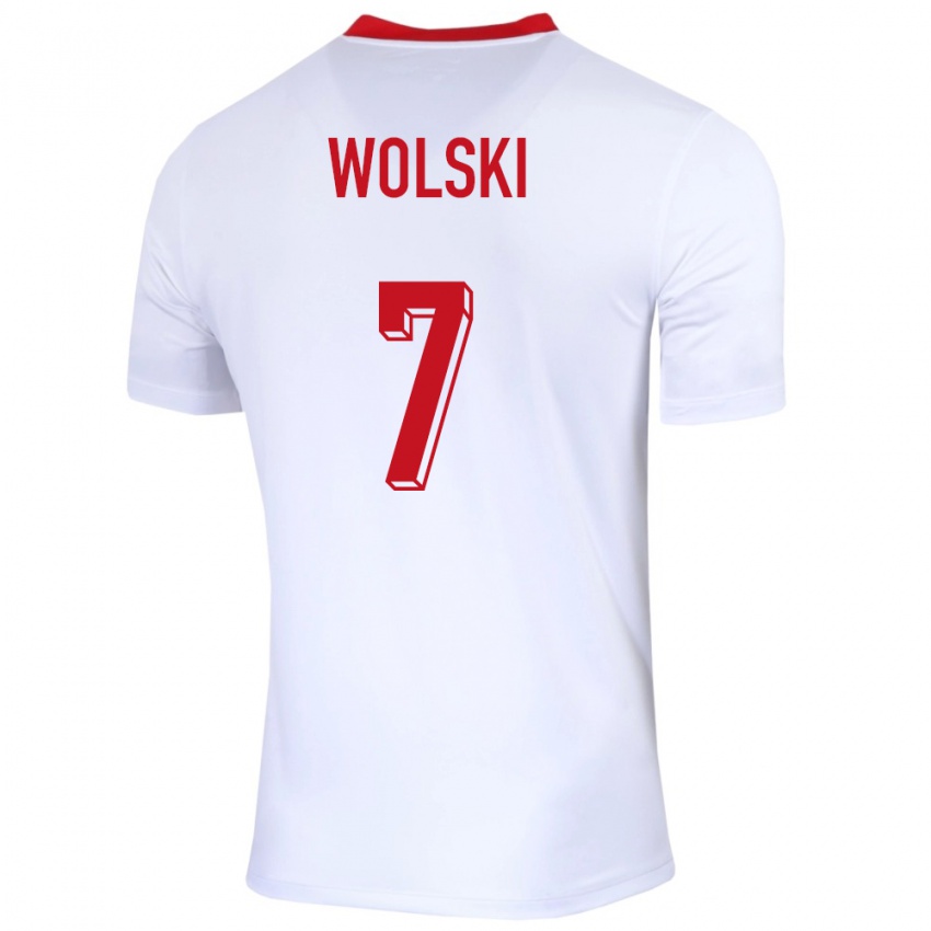 Homem Camisola Polónia Filip Wolski #7 Branco Principal 24-26 Camisa