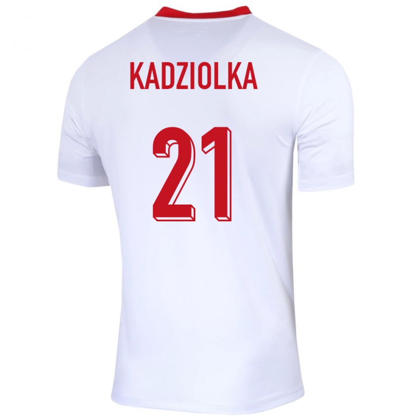 Homem Camisola Polónia Szymon Kadziolka #21 Branco Principal 24-26 Camisa