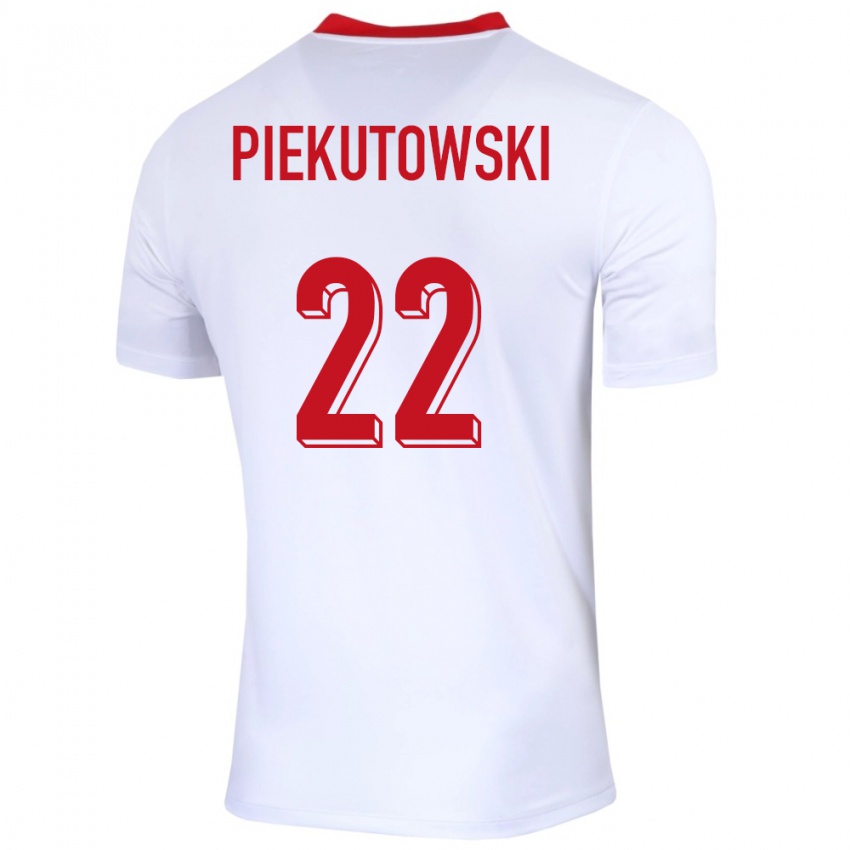Homem Camisola Polónia Milosz Piekutowski #22 Branco Principal 24-26 Camisa