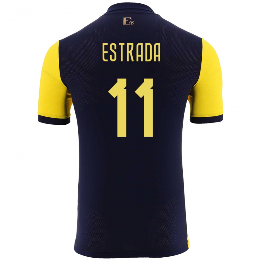 Homem Camisola Equador Michael Estrada #11 Amarelo Principal 24-26 Camisa
