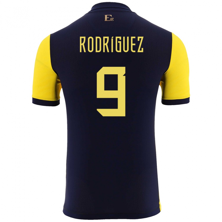 Homem Camisola Equador Ingrid Rodriguez #9 Amarelo Principal 24-26 Camisa