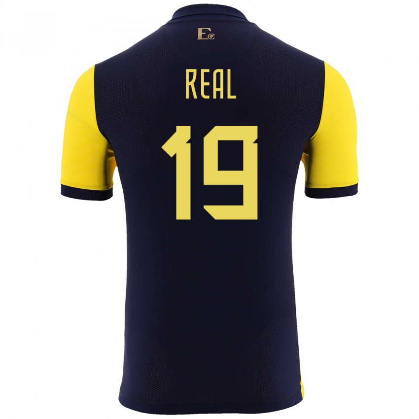 Homem Camisola Equador Kerlly Real #19 Amarelo Principal 24-26 Camisa
