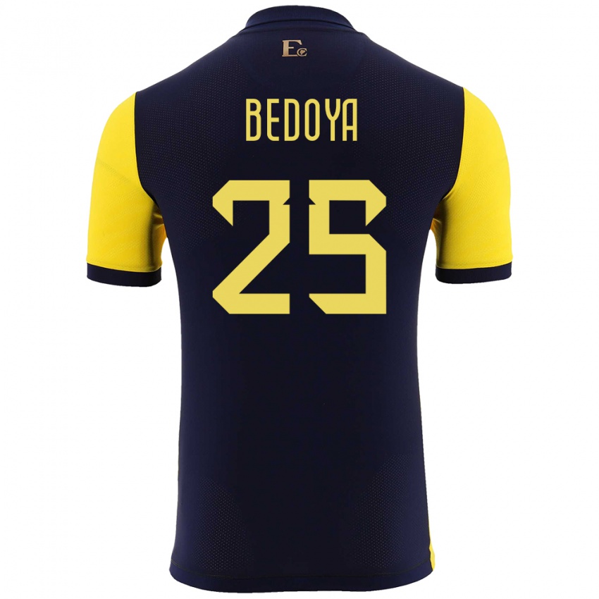 Homem Camisola Equador Jaydah Bedoya #25 Amarelo Principal 24-26 Camisa