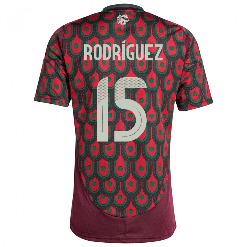 Homem Camisola México Jorge Rodriguez #15 Marrom Principal 24-26 Camisa