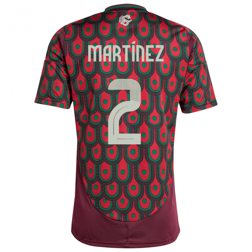 Homem Camisola México Emilio Martinez #2 Marrom Principal 24-26 Camisa
