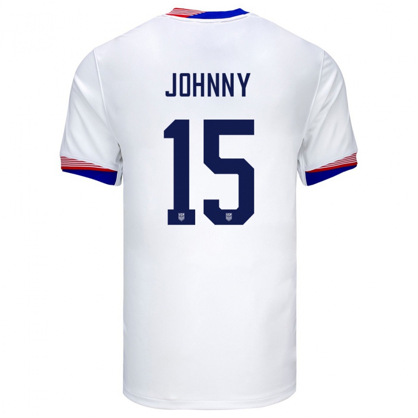 Homem Camisola Estados Unidos Johnny #15 Branco Principal 24-26 Camisa
