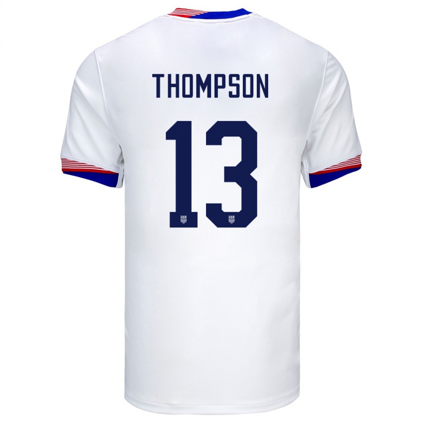 Homem Camisola Estados Unidos Alyssa Thompson #13 Branco Principal 24-26 Camisa