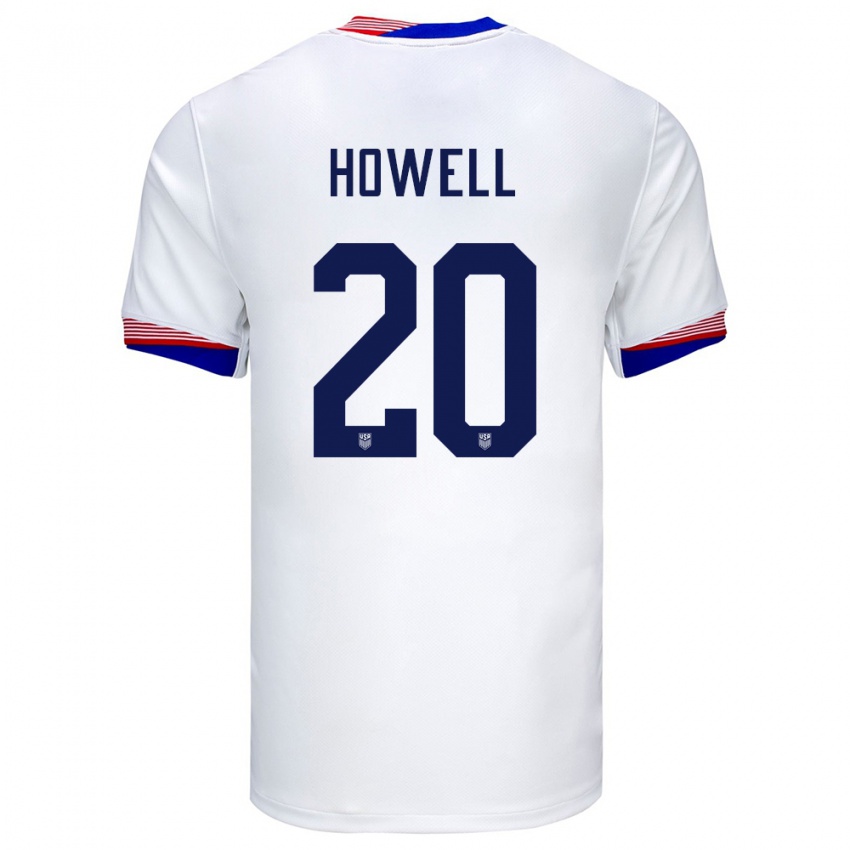 Homem Camisola Estados Unidos Jaelin Howell #20 Branco Principal 24-26 Camisa