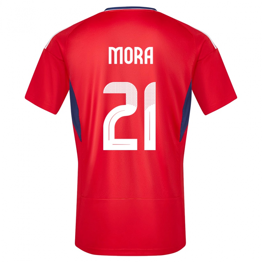 Homem Camisola Costa Rica Carlos Mora #21 Vermelho Principal 24-26 Camisa