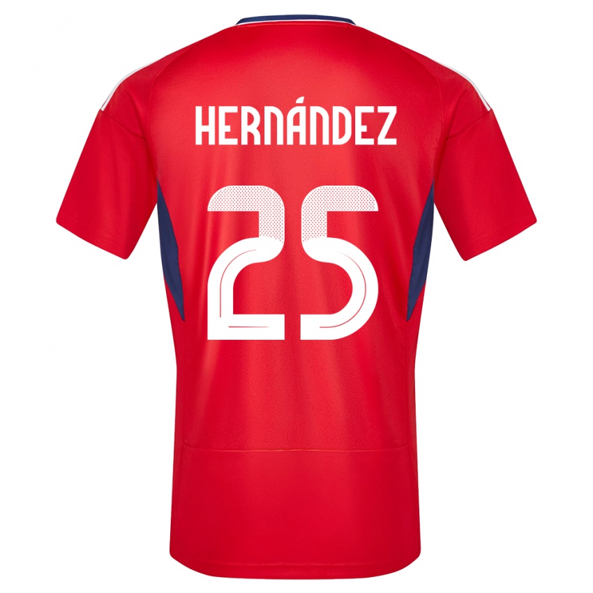 Homem Camisola Costa Rica Anthony Hernandez #25 Vermelho Principal 24-26 Camisa