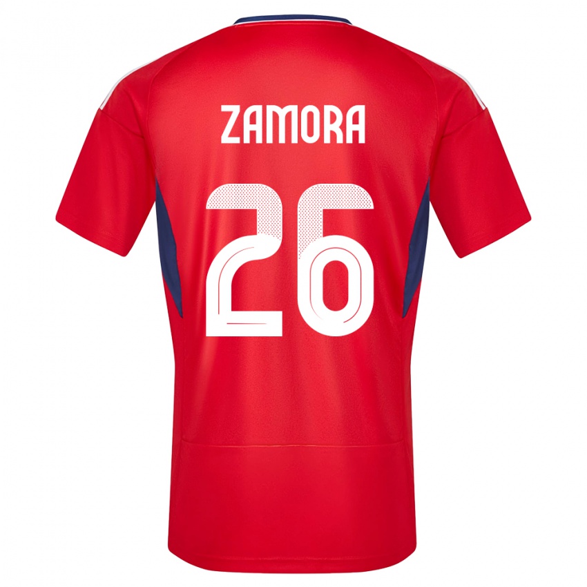 Homem Camisola Costa Rica Alvaro Zamora #26 Vermelho Principal 24-26 Camisa