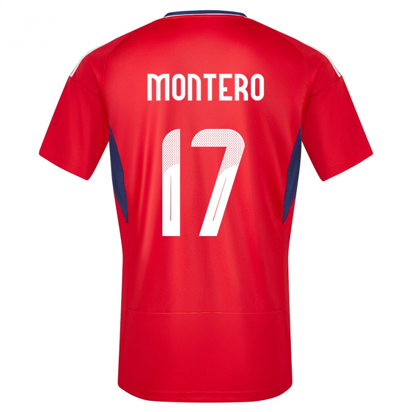 Homem Camisola Costa Rica Michelle Montero #17 Vermelho Principal 24-26 Camisa