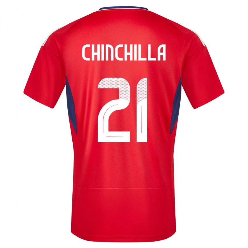 Homem Camisola Costa Rica Viviana Chinchilla #21 Vermelho Principal 24-26 Camisa