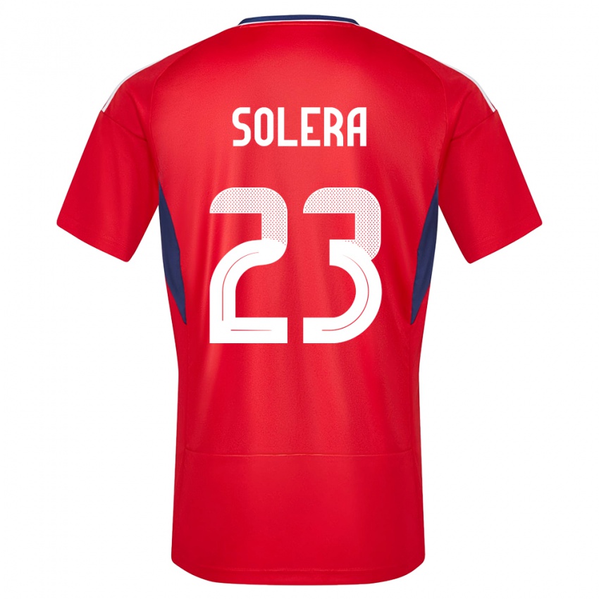 Homem Camisola Costa Rica Daniela Solera #23 Vermelho Principal 24-26 Camisa