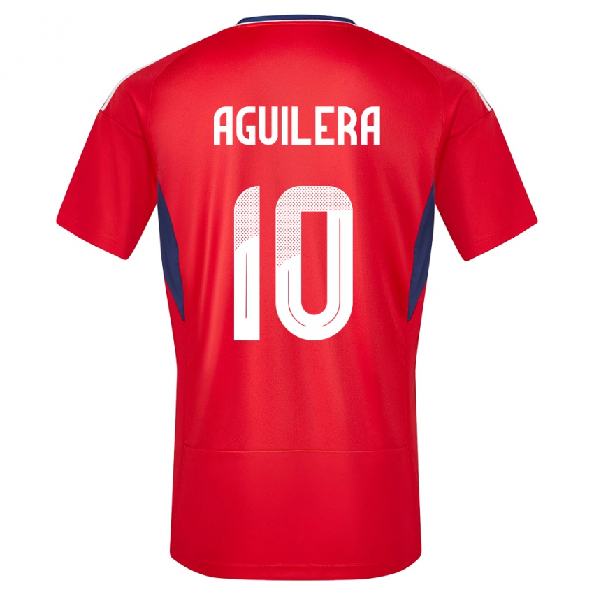 Homem Camisola Costa Rica Brandon Aguilera #10 Vermelho Principal 24-26 Camisa
