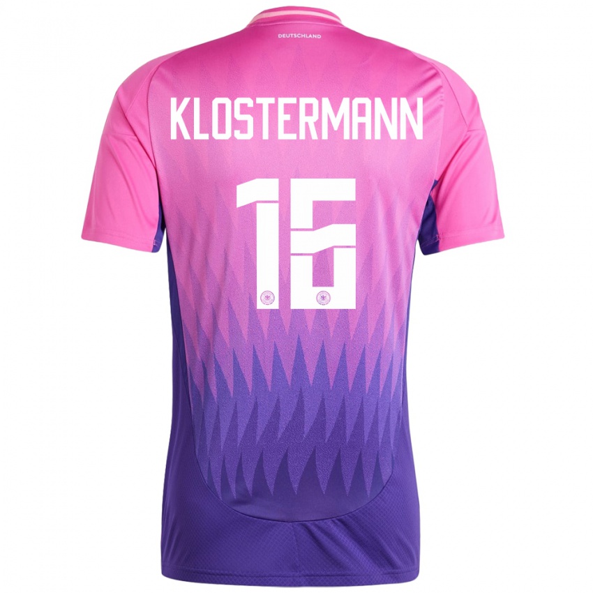 Homem Camisola Alemanha Lukas Klostermann #16 Rosa Roxo Alternativa 24-26 Camisa