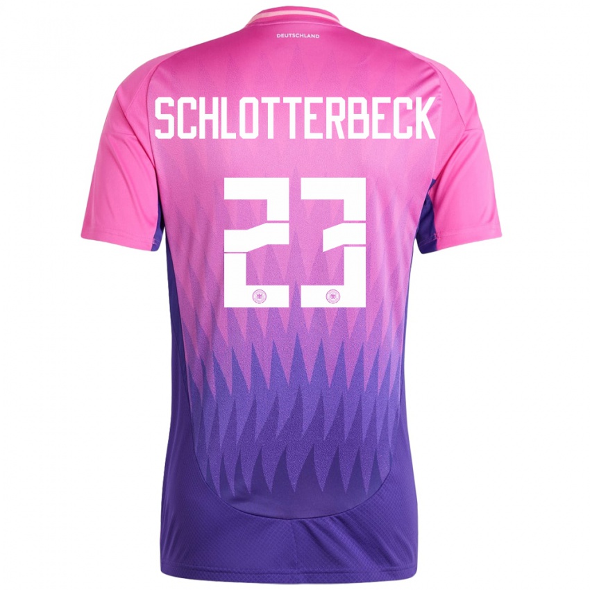 Homem Camisola Alemanha Nico Schlotterbeck #23 Rosa Roxo Alternativa 24-26 Camisa