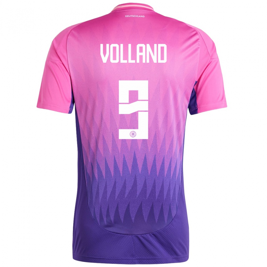 Homem Camisola Alemanha Kevin Volland #9 Rosa Roxo Alternativa 24-26 Camisa