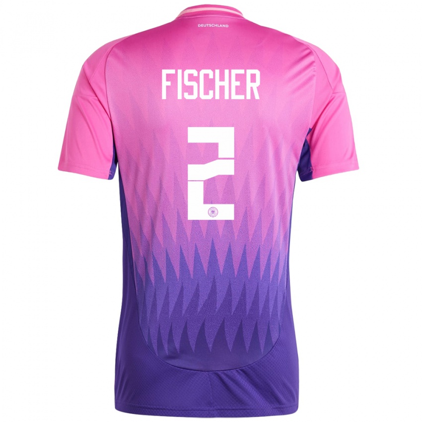 Homem Camisola Alemanha Kilian Fischer #2 Rosa Roxo Alternativa 24-26 Camisa