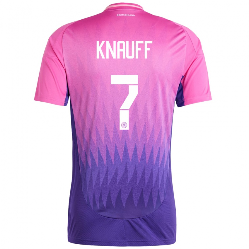 Homem Camisola Alemanha Ansgar Knauff #7 Rosa Roxo Alternativa 24-26 Camisa
