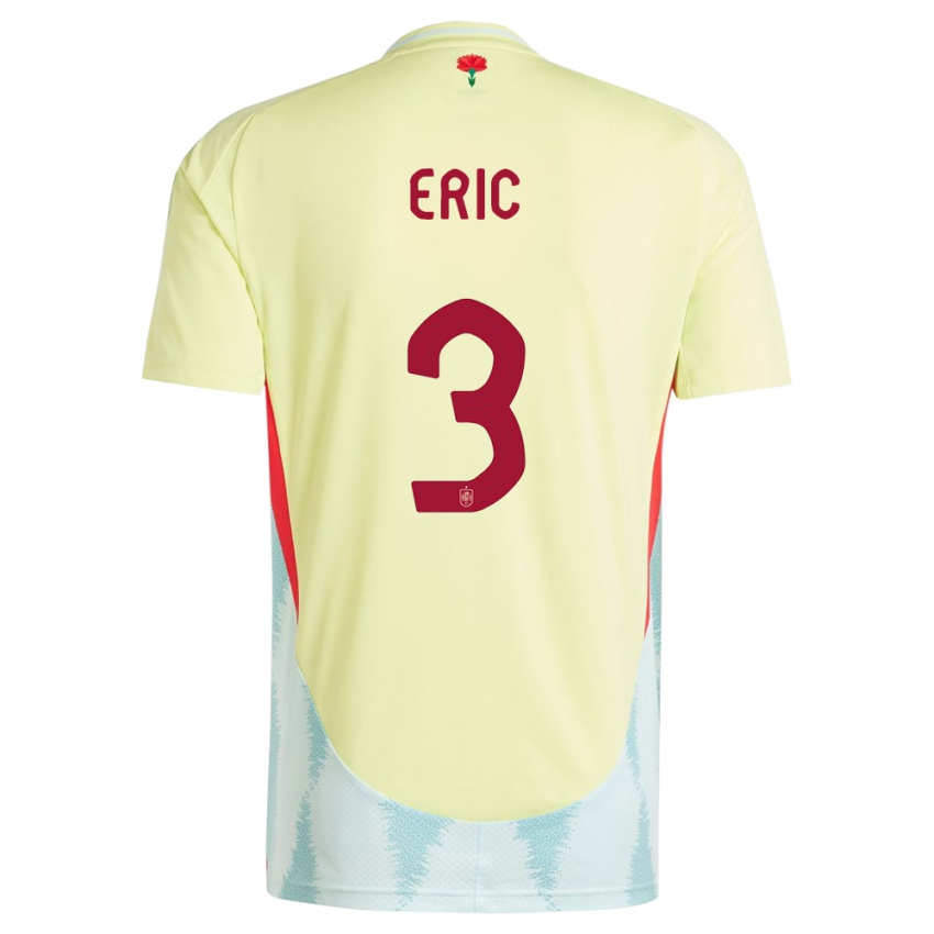 Homem Camisola Espanha Eric Garcia #3 Amarelo Alternativa 24-26 Camisa
