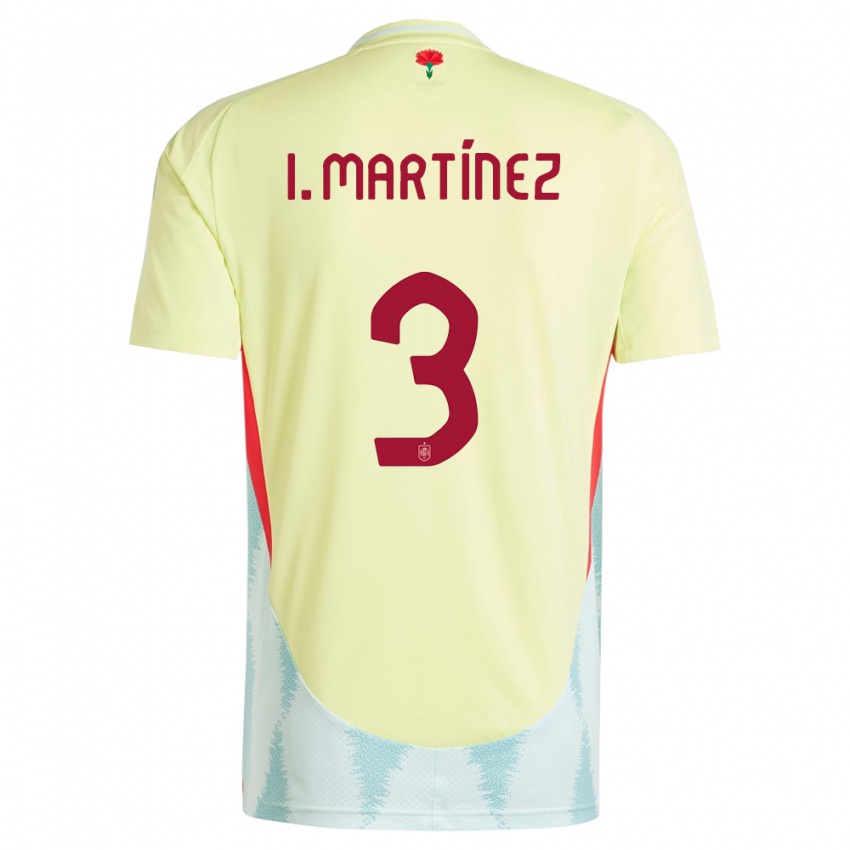 Homem Camisola Espanha Inigo Martinez #3 Amarelo Alternativa 24-26 Camisa