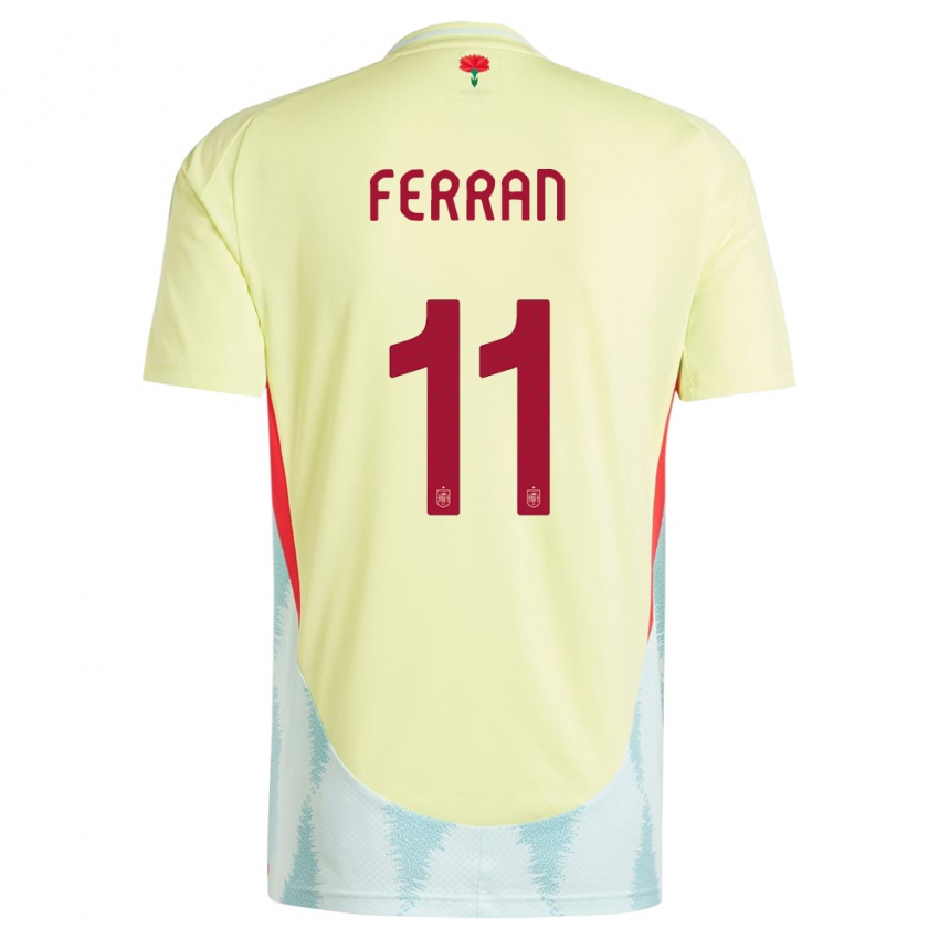 Homem Camisola Espanha Ferran Torres #11 Amarelo Alternativa 24-26 Camisa