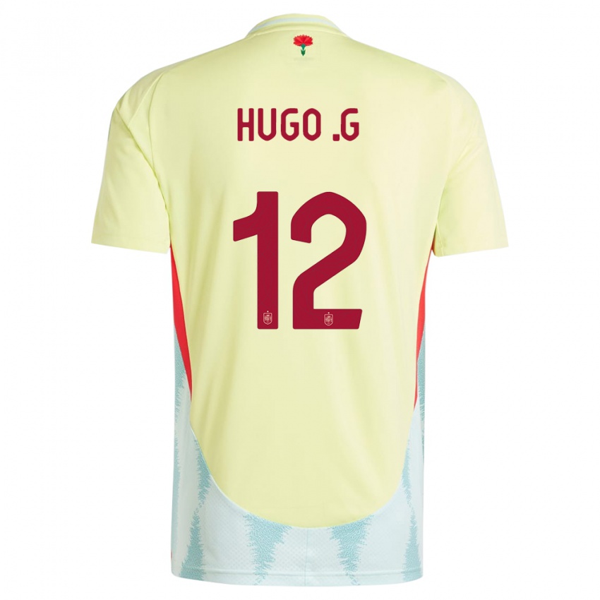 Homem Camisola Espanha Hugo Guillamon #12 Amarelo Alternativa 24-26 Camisa