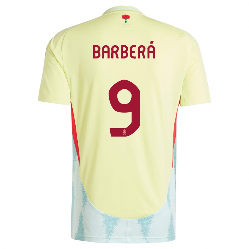 Homem Camisola Espanha Victor Barbera #9 Amarelo Alternativa 24-26 Camisa
