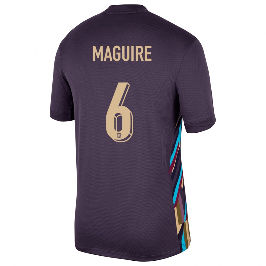 Homem Camisola Inglaterra Harry Maguire #6 Passa Escura Alternativa 24-26 Camisa
