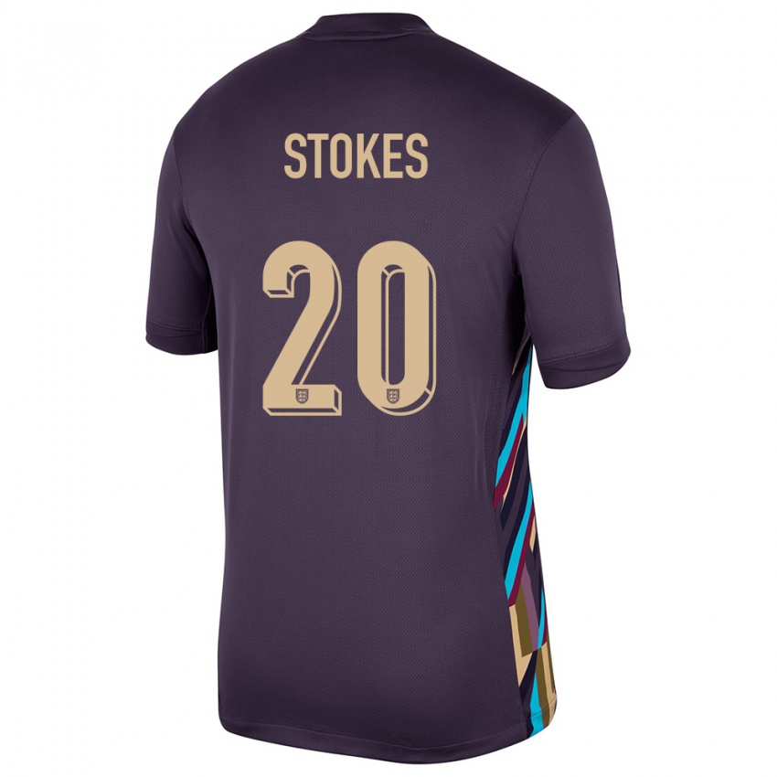 Homem Camisola Inglaterra Demi Stokes #20 Passa Escura Alternativa 24-26 Camisa