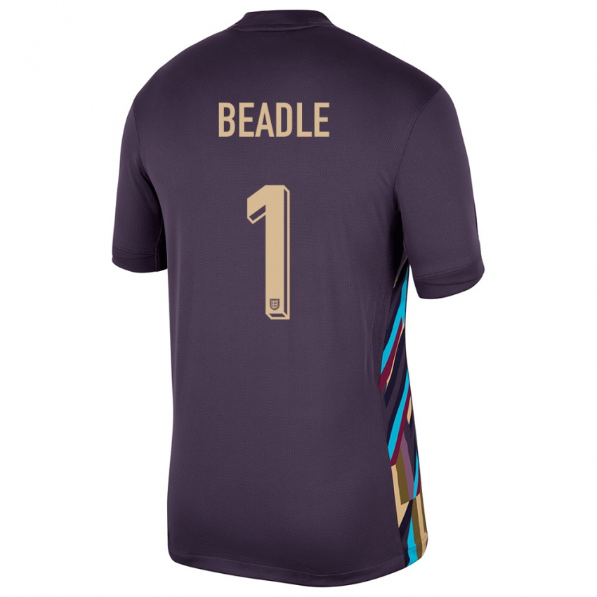 Homem Camisola Inglaterra James Beadle #1 Passa Escura Alternativa 24-26 Camisa