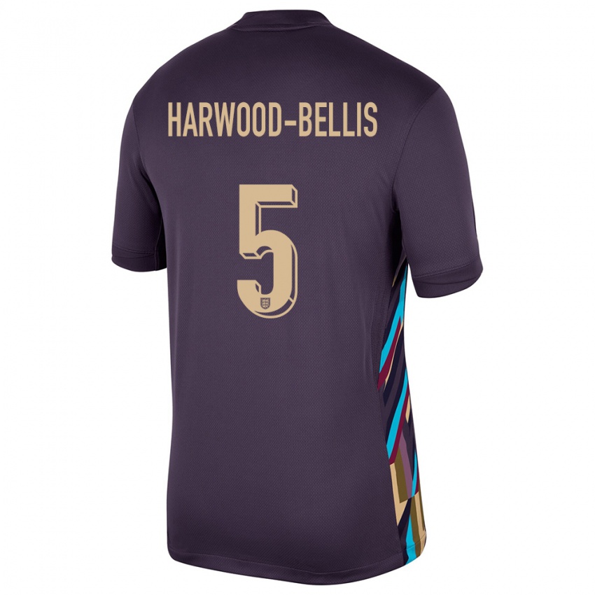 Homem Camisola Inglaterra Taylor Harwood Bellis #5 Passa Escura Alternativa 24-26 Camisa