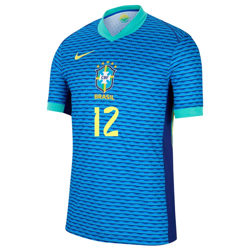 Homem Camisola Brasil Weverton #12 Azul Alternativa 24-26 Camisa