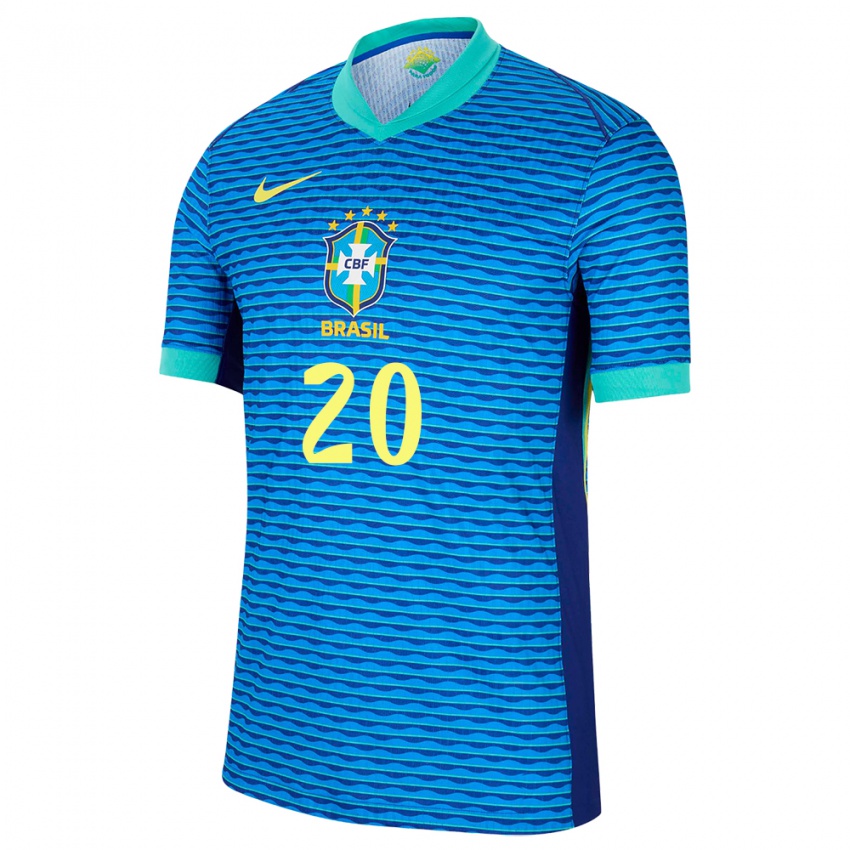 Homem Camisola Brasil Dudu #20 Azul Alternativa 24-26 Camisa