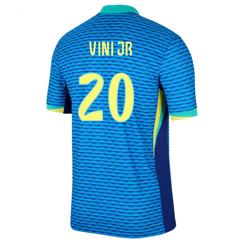 Homem Camisola Brasil Vinicius Junior #20 Azul Alternativa 24-26 Camisa