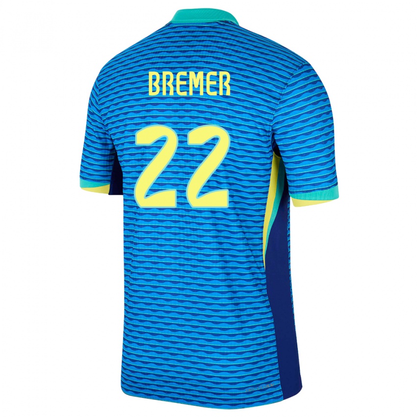 Homem Camisola Brasil Bremer #22 Azul Alternativa 24-26 Camisa