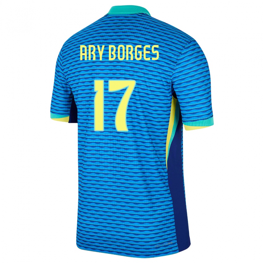 Homem Camisola Brasil Ary Borges #17 Azul Alternativa 24-26 Camisa