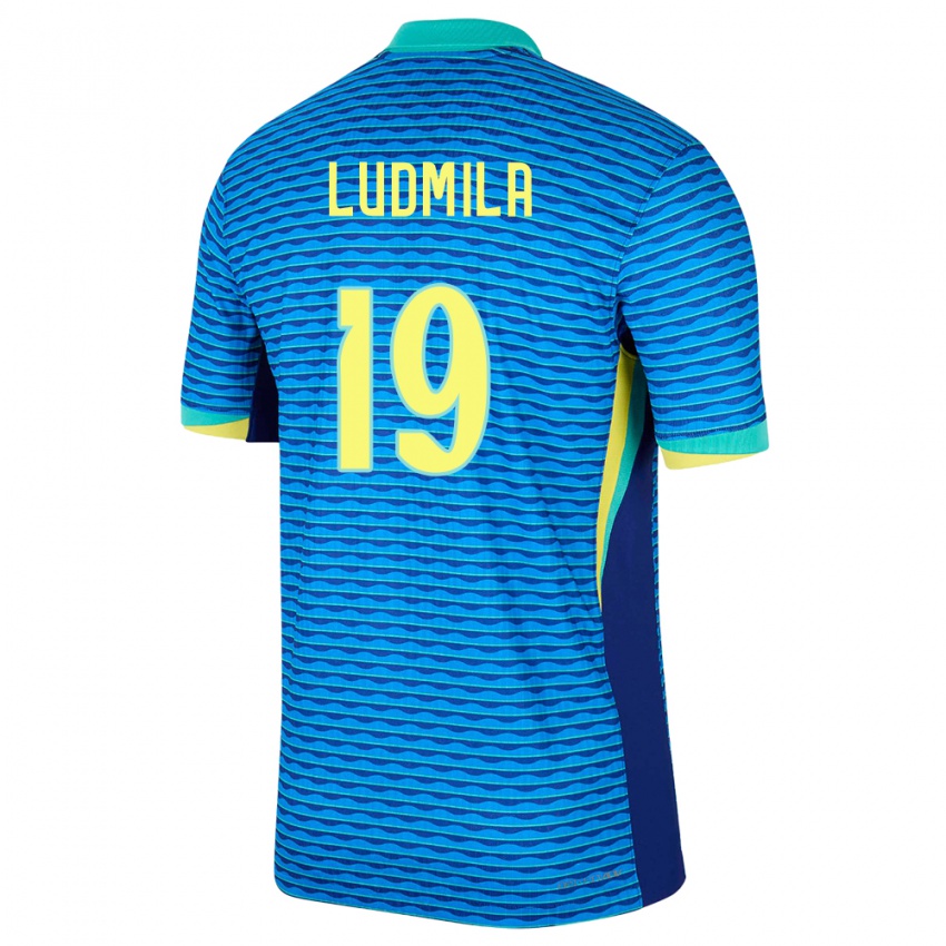 Homem Camisola Brasil Ludmila #19 Azul Alternativa 24-26 Camisa