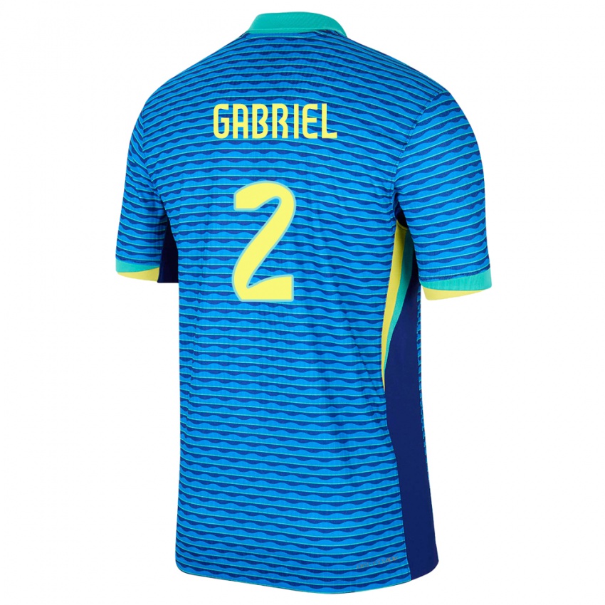 Homem Camisola Brasil Victor Gabriel #2 Azul Alternativa 24-26 Camisa