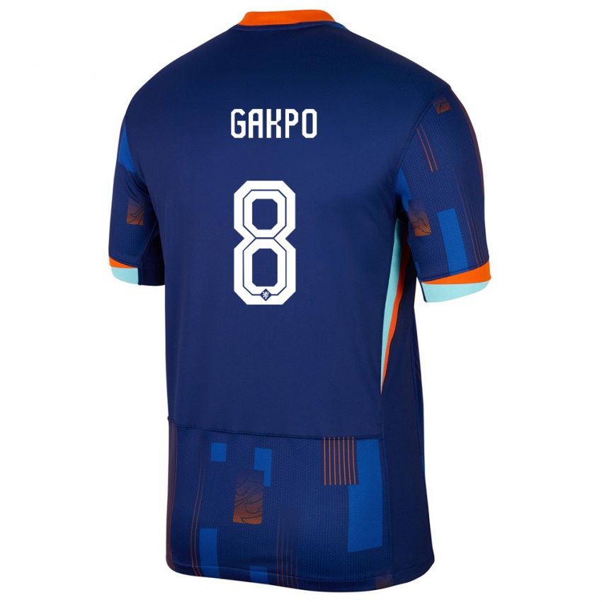 Homem Camisola Países Baixos Cody Gakpo #8 Azul Alternativa 24-26 Camisa