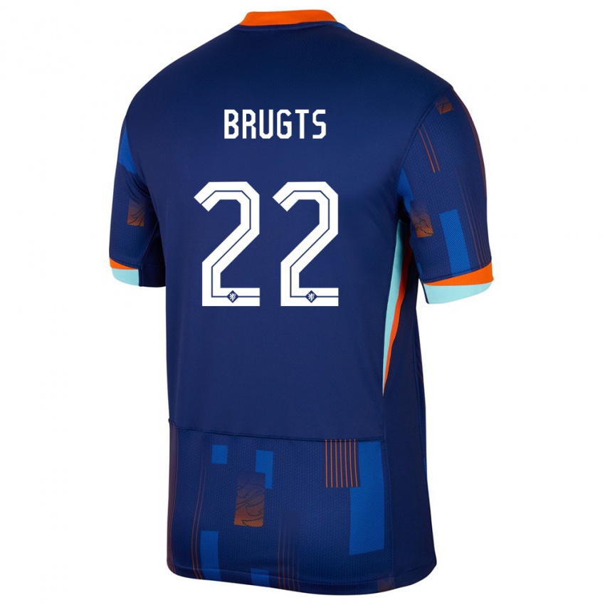 Homem Camisola Países Baixos Esmee Brugts #22 Azul Alternativa 24-26 Camisa